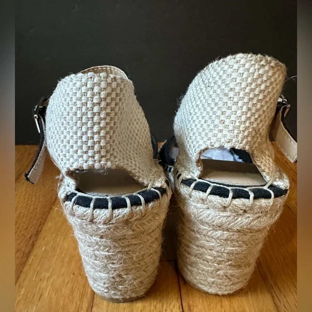 H&M Wedge /Heel Espadrilles Black Ladies Size 5